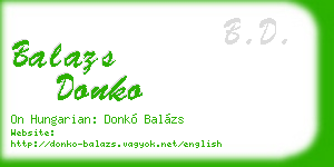 balazs donko business card
